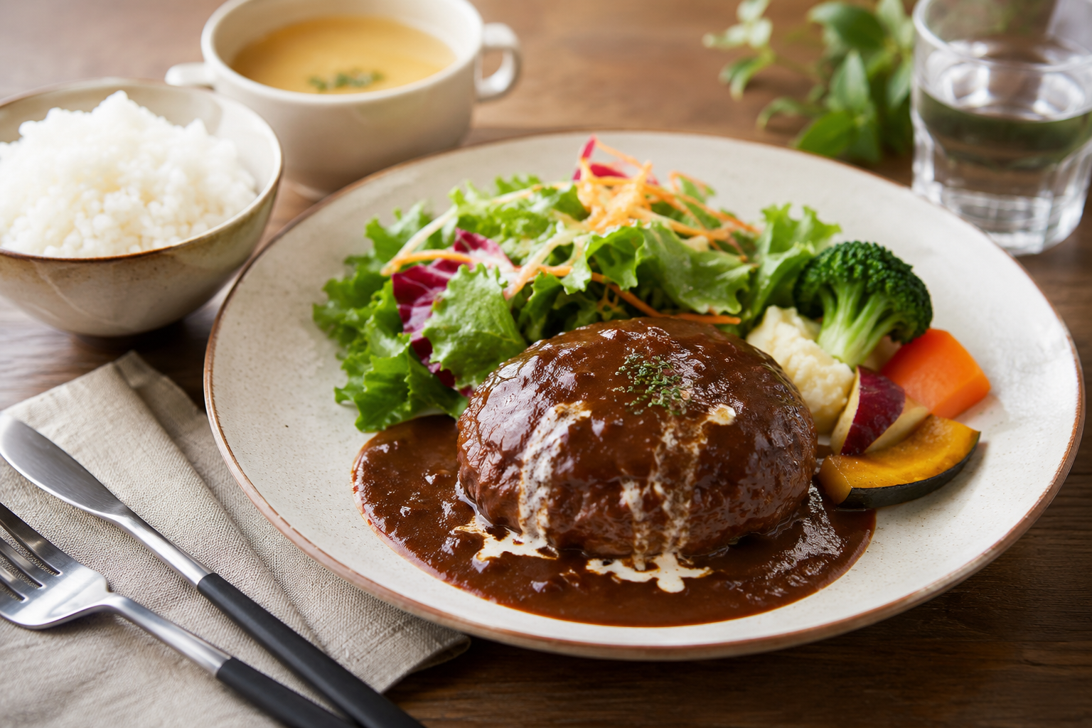 手ごねハンバーグランチ